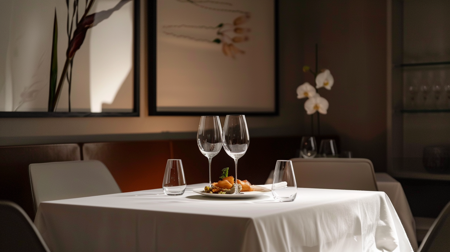 A quiet restaurant table — an empty seat left unshared